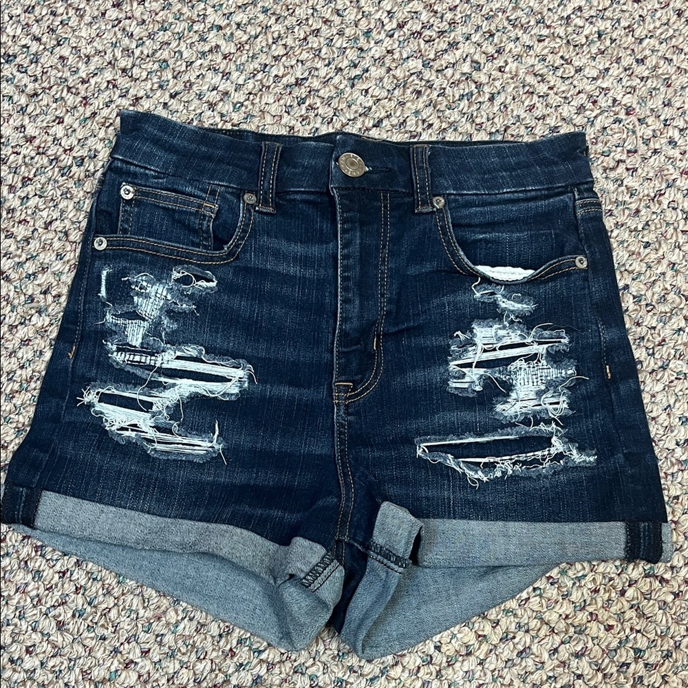 Distressed Denim High Waisted Women Shorts